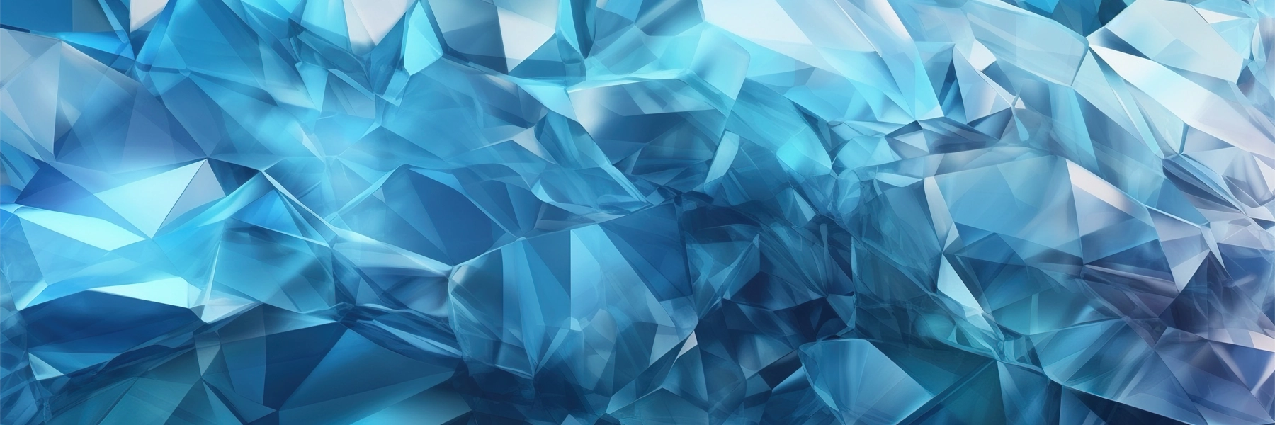 Digital rendering of a complicated blue jewel with many facets